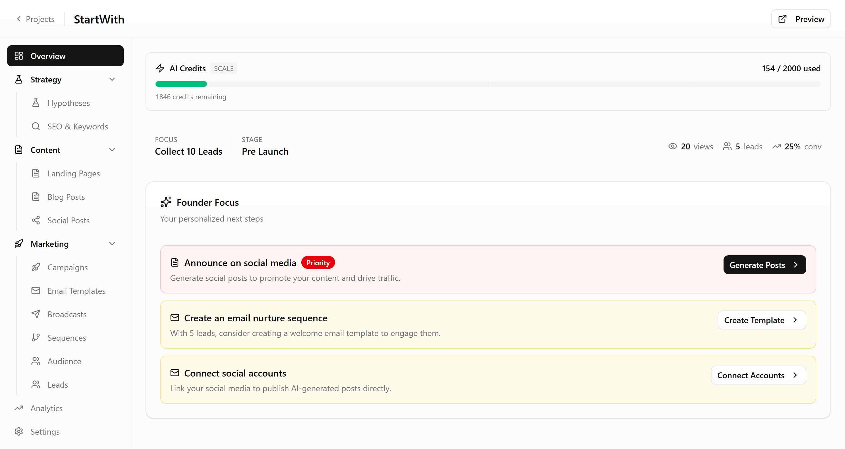 Pre-Launch Marketing Command Center